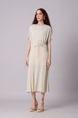 Elsie Cape Dress - Off White