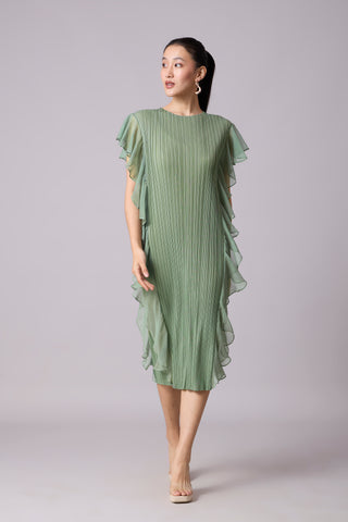 Lissy Ruffle Dress - Sage Green