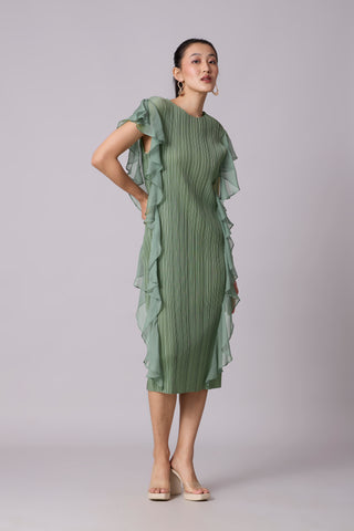 Lissy Ruffle Dress - Sage Green