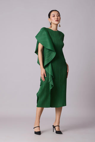 Serena Ruffle Dress - Green