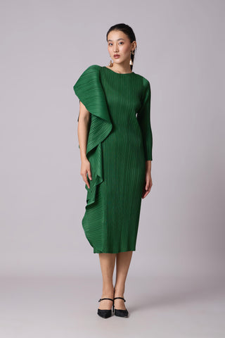 Serena Ruffle Dress - Green