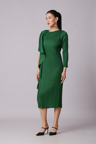 Serena Ruffle Dress - Green