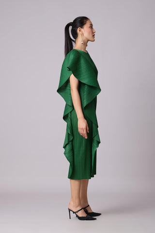 Serena Ruffle Dress - Green