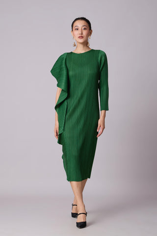 Serena Ruffle Dress - Green