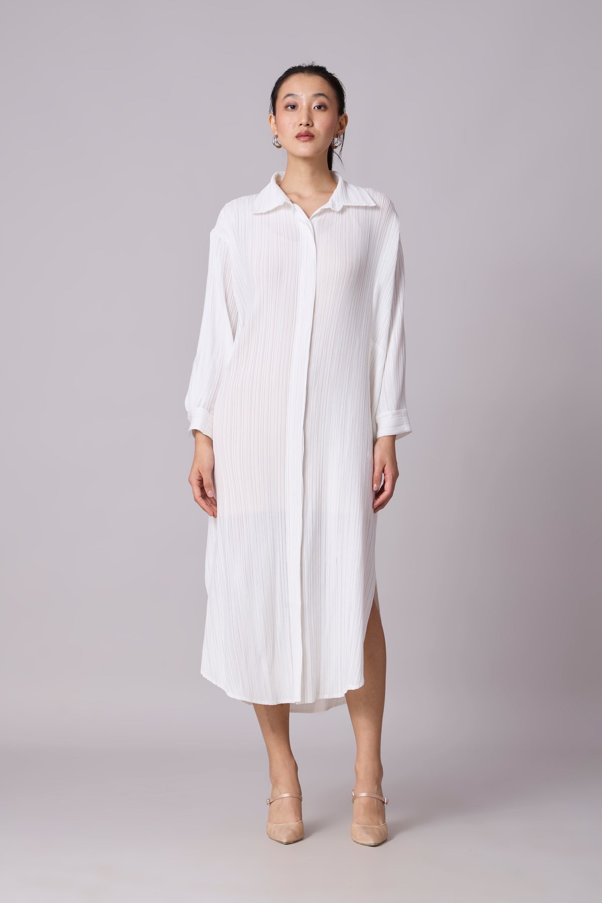 Catherine Shirt Dress - White