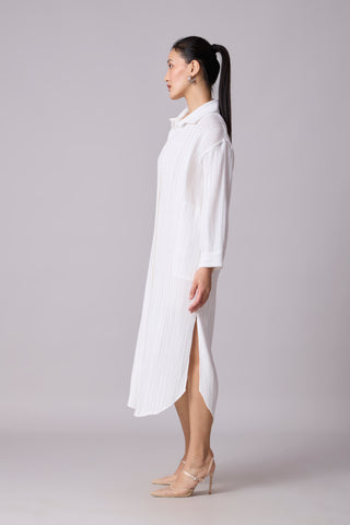 Catherine Shirt Dress - White