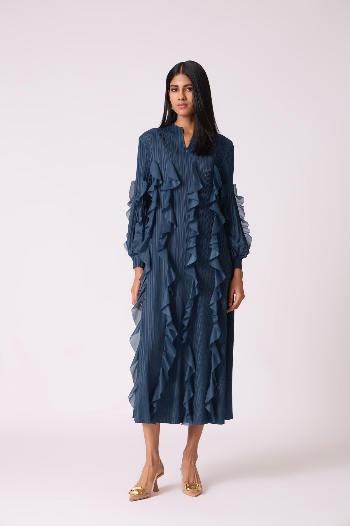 Zilia Dress - Slate Blue