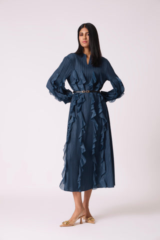 Zilia Dress - Slate Blue