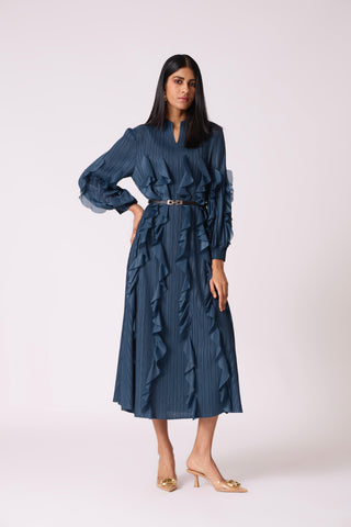 Zilia Dress - Slate Blue