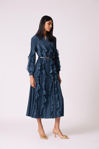 Zilia Dress - Slate Blue
