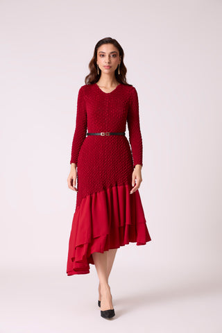 Odessa Dress - Dark Maroon