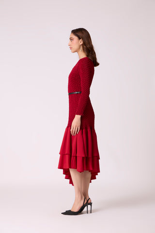 Odessa Dress - Dark Maroon