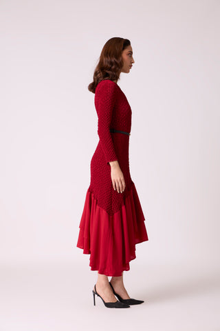 Odessa Dress - Dark Maroon