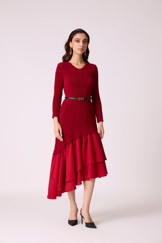 Odessa Dress - Dark Maroon