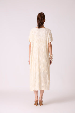 Valerie Satin Dress - Cream