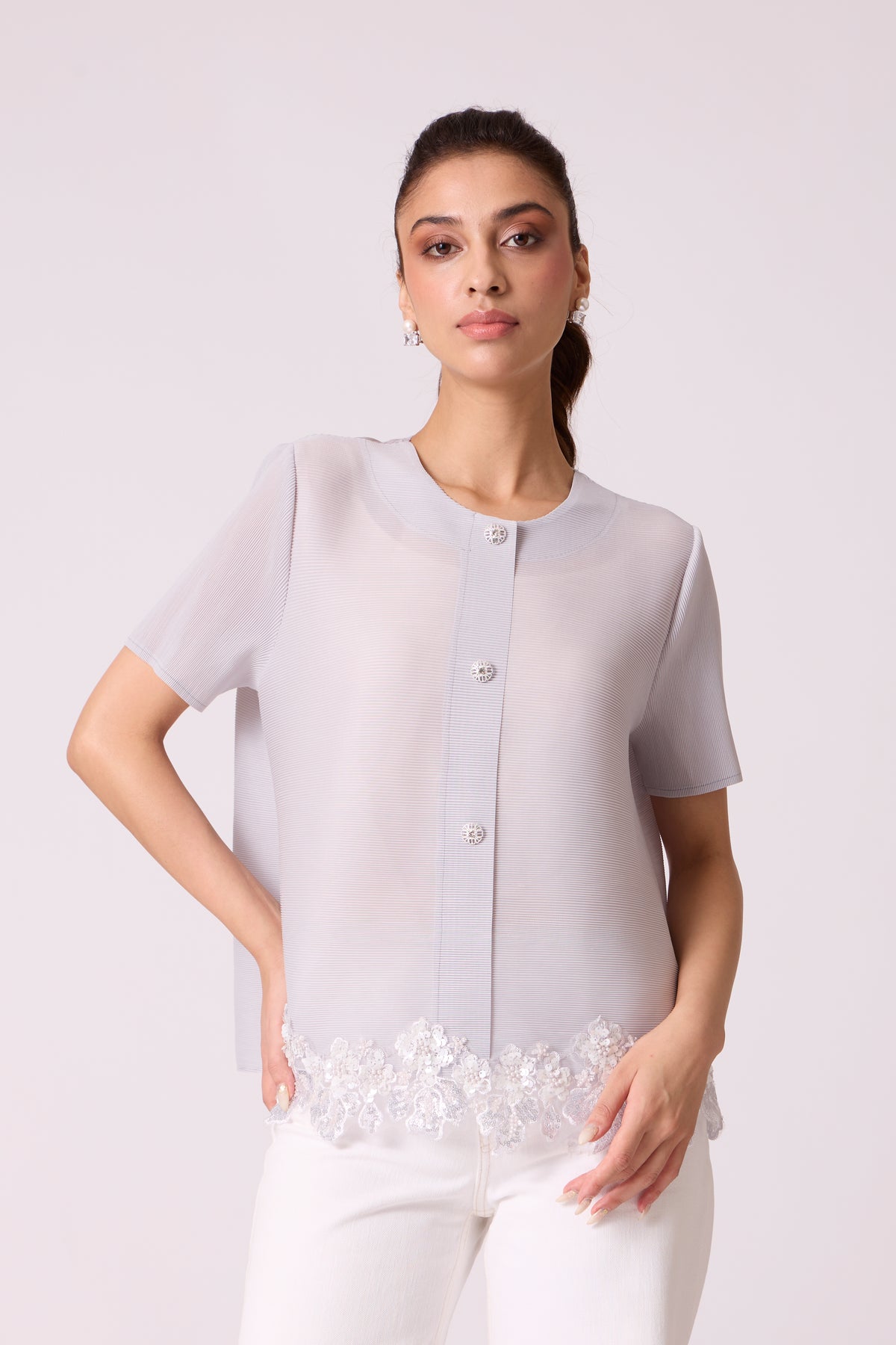 Senna Top - Light Grey