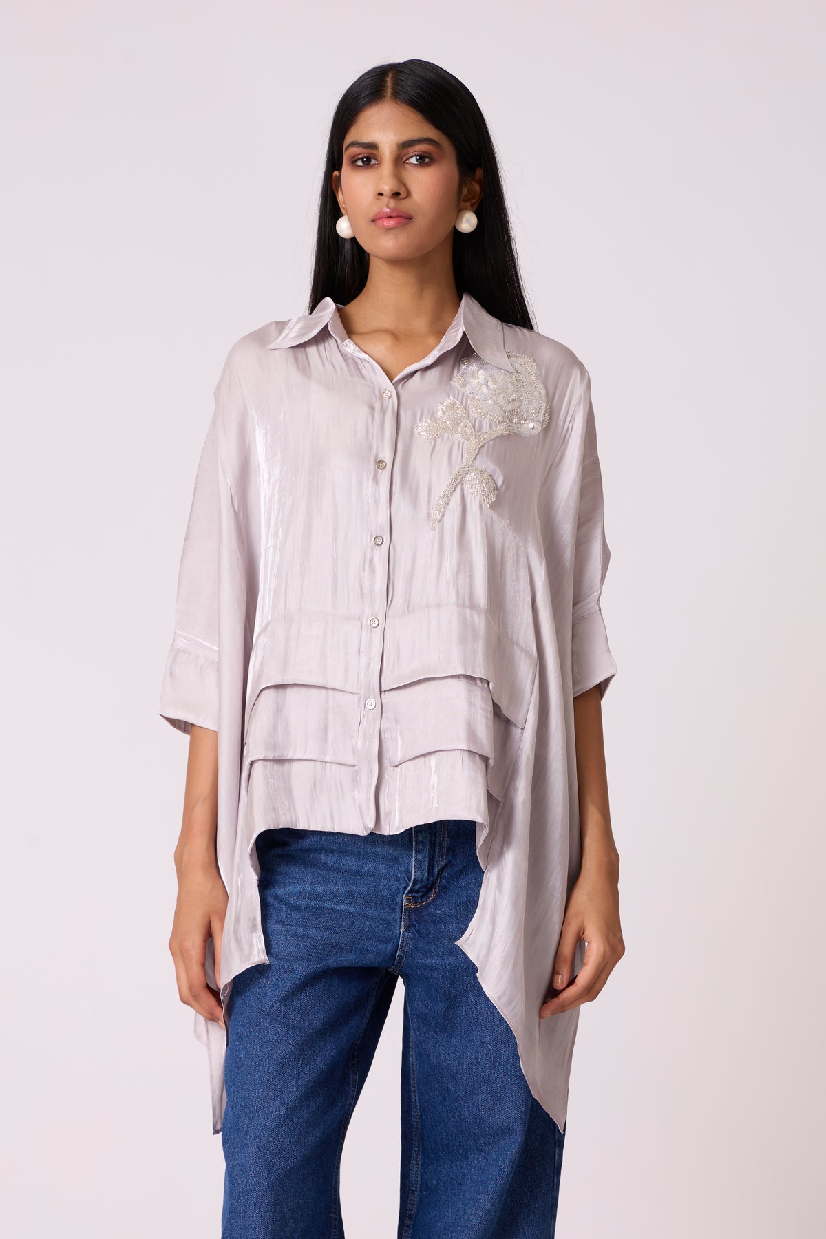 Allegra Shirt - Mercury Grey