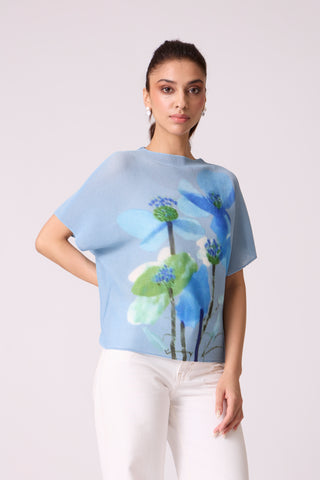Liva Floral Top - Blue
