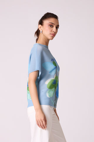 Liva Floral Top - Blue