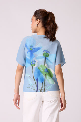 Liva Floral Top - Blue