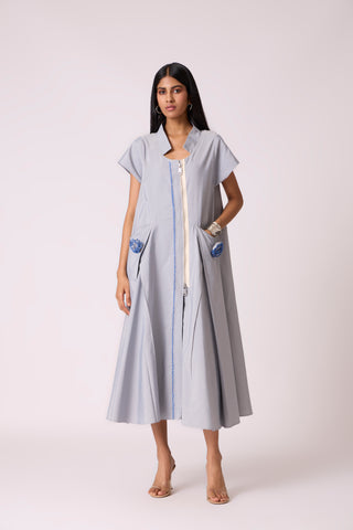 Jen Dress - Slate Blue Grey