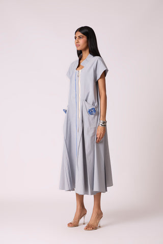 Jen Dress - Slate Blue Grey