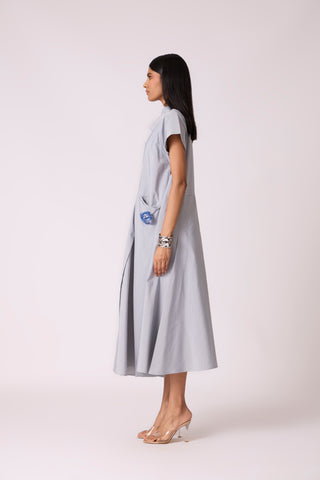 Jen Dress - Slate Blue Grey