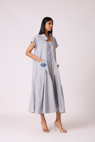 Jen Dress - Slate Blue Grey