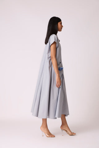 Jen Dress - Slate Blue Grey
