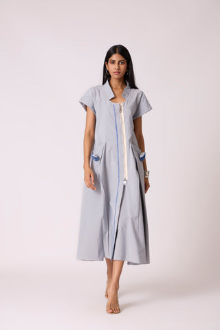 Jen Dress - Slate Blue Grey