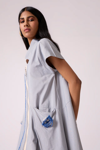 Jen Dress - Slate Blue Grey