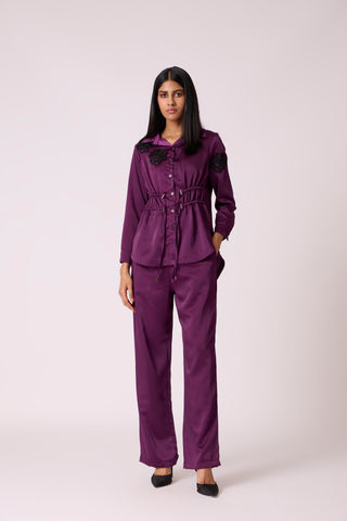 Demi Applique Shirt - Purple