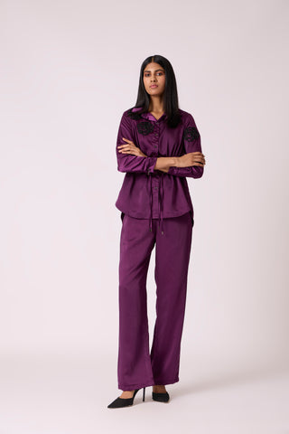 Demi Applique Shirt - Purple