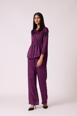 Demi Applique Shirt - Purple