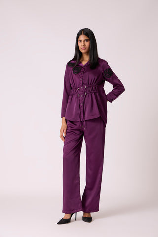 Demi Applique Shirt - Purple