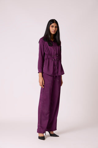 Demi Applique Shirt - Purple