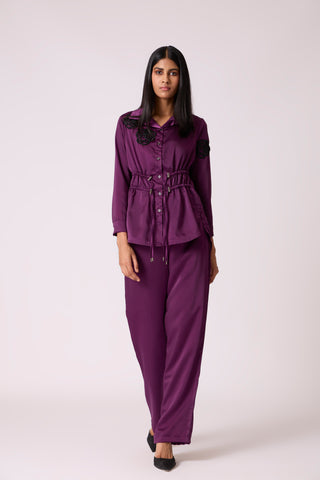 Demi Applique Shirt - Purple