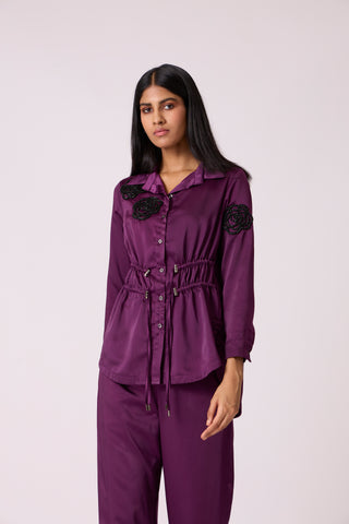 Demi Applique Shirt - Purple