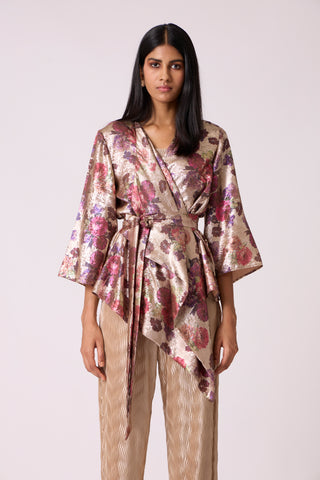 Vanessa Jacket - Metallic Champagne Beige