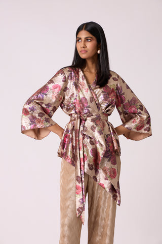 Vanessa Jacket - Metallic Champagne Beige