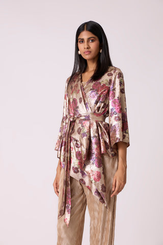 Vanessa Jacket - Metallic Champagne Beige