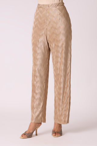 Vanessa Satin Pants - Champagne Beige