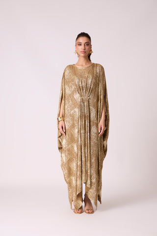 Valenza Dress - Caramel & Gold