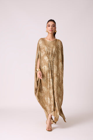 Valenza Dress - Caramel & Gold