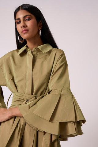 Tahlia Dress - Olive Green
