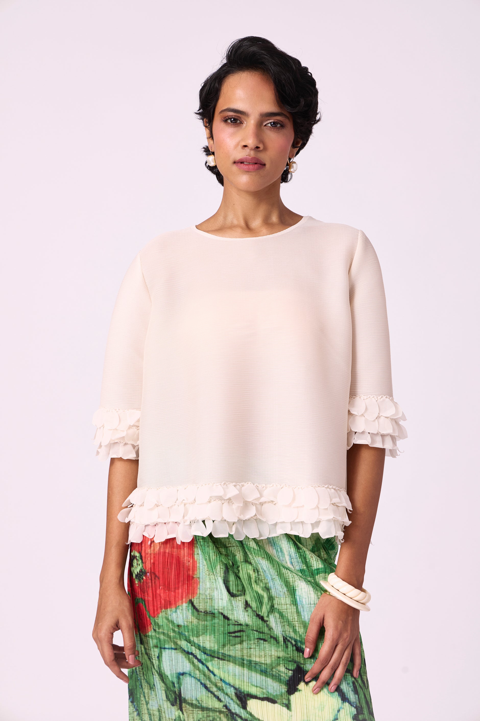 Buy Women's Pleated Tops Online at Best Prices - Scarlet Sage
