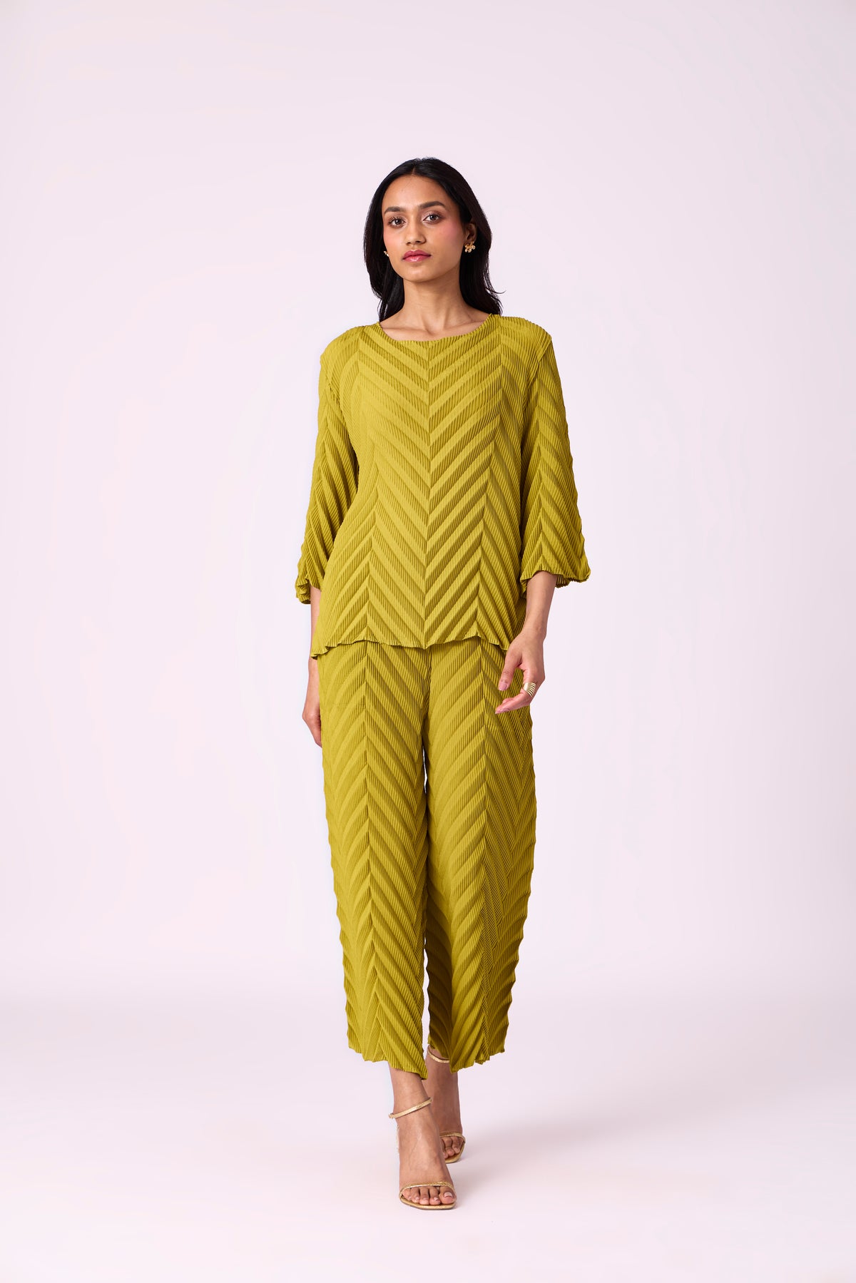 Vera Chevron Set - Peridot Green