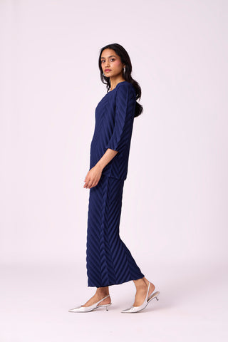Vera Chevron Set - Navy