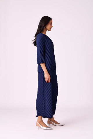 Vera Chevron Set - Navy