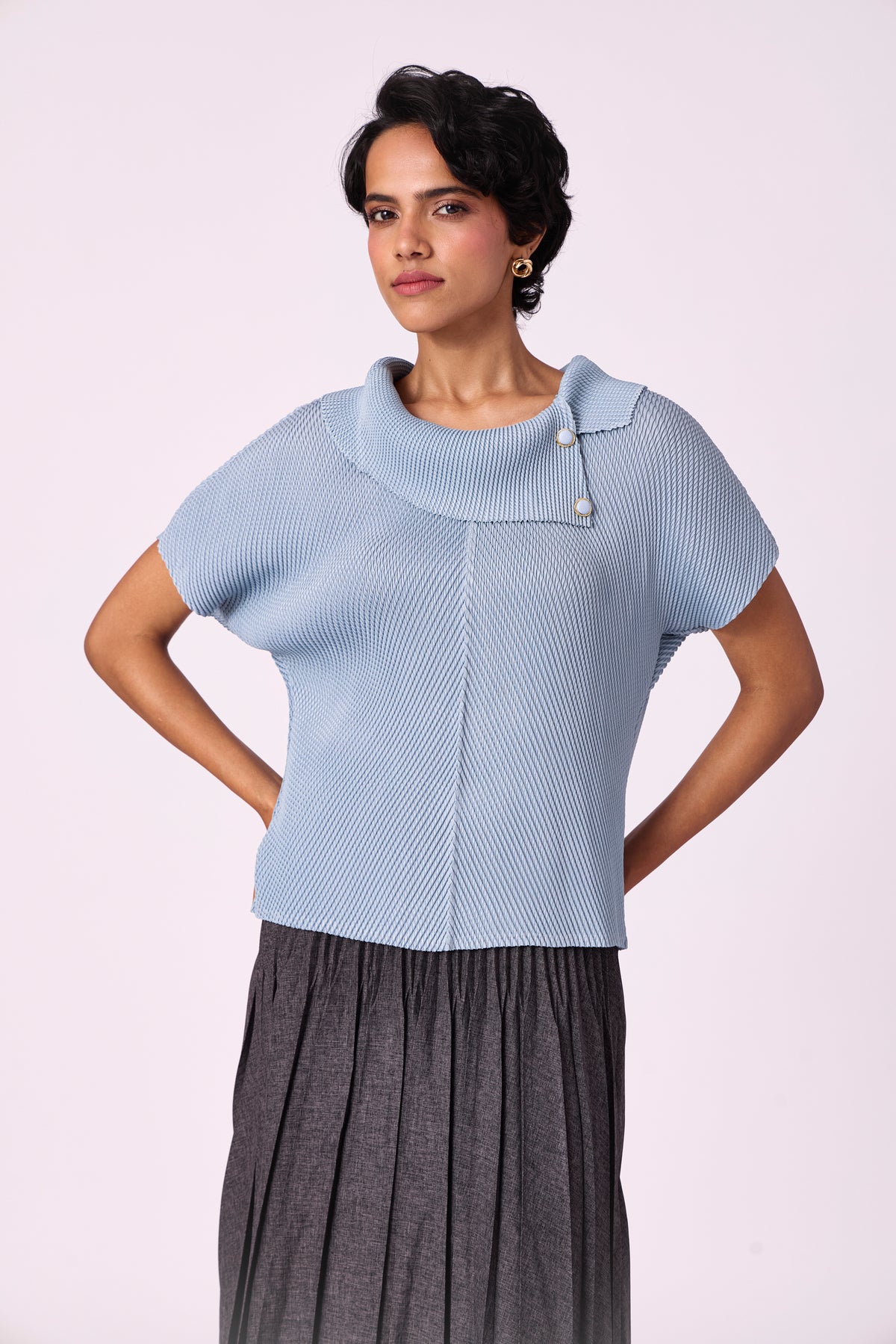 Trecia Top - Pale Blue
